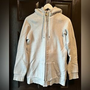 TNA Oatmeal Coloured Long Hoodie - Medium